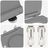 vidaXL Toilet Seat Grey 47 x 37.5 x 3.8 cm Duroplast