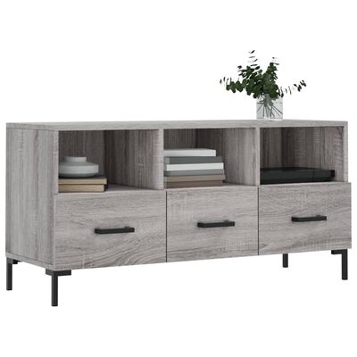 vidaXL TV Cabinet Grey Sonoma 102x36x50 cm Engineered Wood