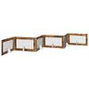 vidaXL Foldable Dog Gate with Stands 6 pcs Smoked Oak 602 cm