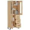 vidaXL Highboard Sonoma Oak 69.5x34x180 cm Engineered Wood