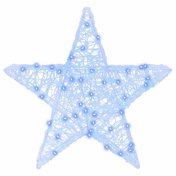vidaXL 3D Star with 50 LEDs Blue 55 x 53.5 x 10 cm Acrylic