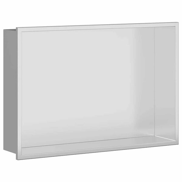 vidaXL Shower Niche Silver 45 x 30 x 9.5 cm Stainless Steel