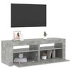 vidaXL TV Cabinet with LED Lights Concrete Grey 120x35x40 cm