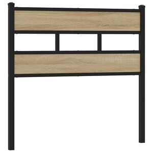 vidaXL Headboard Sonoma Oak 80 cm Iron and Engineered Wood