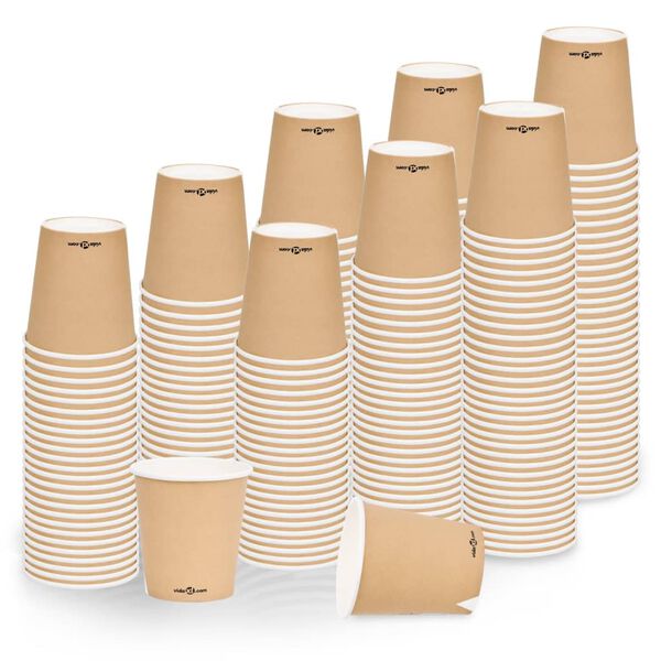 vidaXL Coffee Paper Cups 200 ml 500 pcs Brown