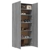 vidaXL Shoe Cabinet Grey Sonoma 80x35.5x180 cm Engineered Wood