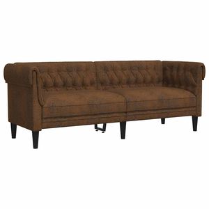 vidaXL Sofa Brown 201.5 x 74.5 x 74.5 cm Polyester