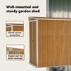vidaXL Wall-mounted Garden Shed Brown 118x288x178 cm Galvanised Steel