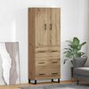 vidaXL Highboard with Drawer 2 pcs Artisan Oak 69.5 x 34 x 180 cm