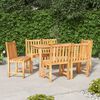 vidaXL 7 Piece Garden Dining Set Solid Wood Teak