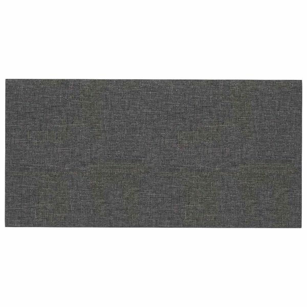 vidaXL Wall Headboard 12 pcs Dark Grey 30 x 15 cm Fabric