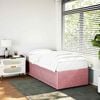 vidaXL Bed Frame without Mattress Pink 90x200 cm Velvet