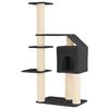 vidaXL Cat Tree with Sisal Scratching Posts Dark Grey 183 cm