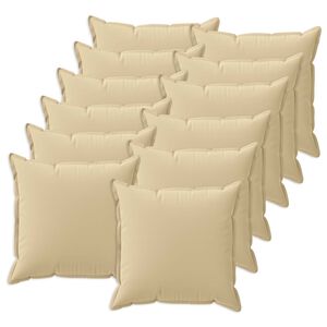vidaXL Cushion Cover 12 pcs HOUTEN Beige 40 x 40 cm Polyester