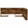 vidaXL Storage Headboard with Shelf Smoked Oak 135 cm Engineered Wood