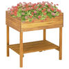 vidaXL Garden Planter | Natural wood | Solid acacia wood with PVC