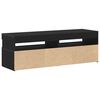 vidaXL TV Cabinet Black Oak 120 x 35 x 40 cm Engineered Wood