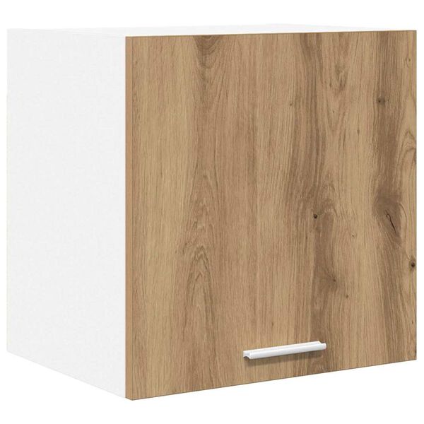vidaXL Hanging Cabinet with Door Artisan Oak and White 40 x 31 x 40 cm