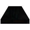 vidaXL Floating Wall Shelves 2 pcs High Gloss Black 80x23.5x3.8 cm MDF