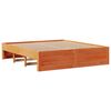 vidaXL Bed Frame without Mattress with Drawers Wax Brown 180x200 cm Super King Solid Wood Pine