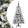vidaXL Artificial Hinged Christmas Tree White 120 cm PE and PVC
