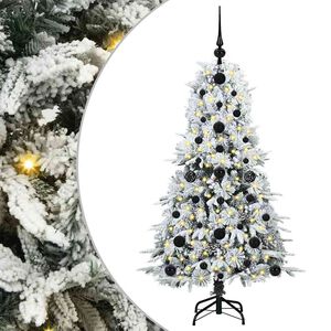 vidaXL Artificial Hinged Christmas Tree White 120 cm PE and PVC
