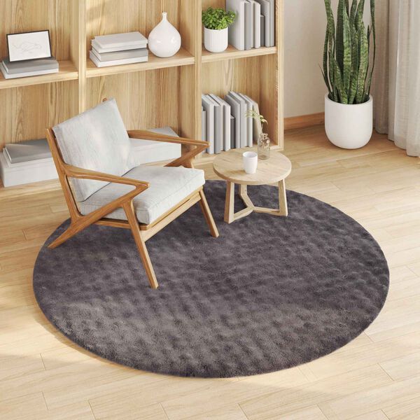vidaXL Area Rugs Round HUARTE Anthracite &Oslash; 200 CM Polyester