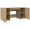 vidaXL Desk with Shelf Artisan oak 140 x 50 x 75 cm Engineered wood