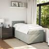vidaXL Box Spring Bed with Mattress Light Grey 80x200 cm Velvet