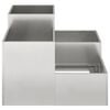 vidaXL Garden Planter Silver 100 x 100 x 60 cm Stainless steel