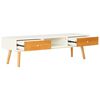vidaXL TV Cabinet White 120x35x35 cm Solid Pinewood