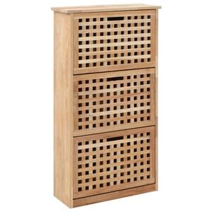 vidaXL Shoe Organiser | Natural | Solid walnut wood and plywood | Medium