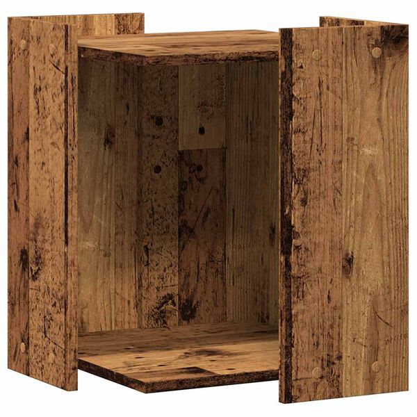 vidaXL Cat Litter Box Enclosure Old Wood 42x42x51 cm Engineered Wood