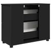 vidaXL Bathroom Cabinet with Drawer with Door Black 76.5 x 35 x 64 cm