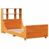 vidaXL Bookcase Bed without Mattress Wax Brown 90x200 cm Solid Wood