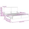 vidaXL Storage Bed with Drawer Sonoma Oak 180 x 200 cm Engineered Wood