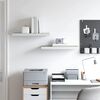 vidaXL Floating Wall Shelves 2 pcs Oak and White 60x23.5x3.8 cm MDF