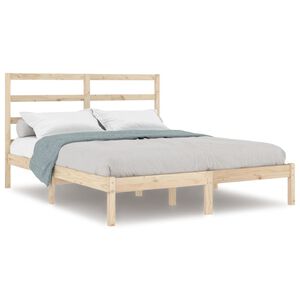 vidaXL Bed Frame without Mattress 135x190 cm Double Solid Wood