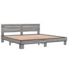 vidaXL Bed Frame without Mattress Grey Sonoma 200x200 cm