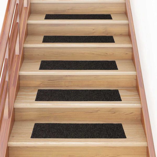 vidaXL Stair Mats Self-adhesive 30 pcs 76x20 cm Brown Rectangular