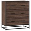vidaXL Sideboard Brown Oak 68x35x76 cm Engineered Wood and Metal