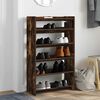 vidaXL Shoe Rack Smoked Oak 60x25x100 cm Engineered Wood