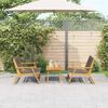 vidaXL Garden Chairs with Table 3 pcs Grey Solid Acacia wood