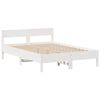 vidaXL Bookcase Bed without Mattress White 120x190 cm Small Double Solid Wood Pine