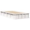 vidaXL Bed Frame White 75 x 190 cm Solid Pine Wood