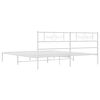 vidaXL Metal Bed Frame without Mattress with Headboard White 180x200cm