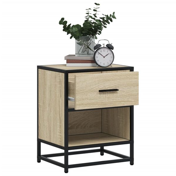 vidaXL Bedside Cabinet Sonoma Oak 40x31x50 cm Engineered Wood