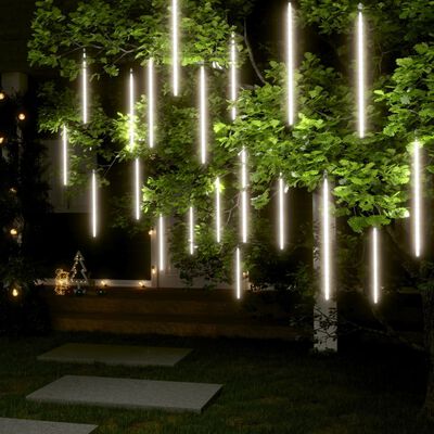 vidaXL Meteor Lights 20 pcs 50 cm Cold White 720 LEDs Indoor Outdoor