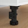 vidaXL Furniture Feet Adjustable 2 pcs Black 46 x 46 x 128 mm PP