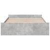 vidaXL Bed Frame with Drawers without Mattress Concrete Grey 150x200 cm King Size